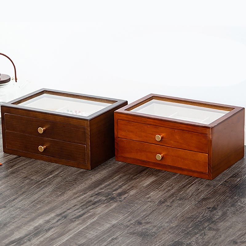 Nimara Ritual Retro Solid Wood Jewelry Box Jewelry Storage Box With Drawer