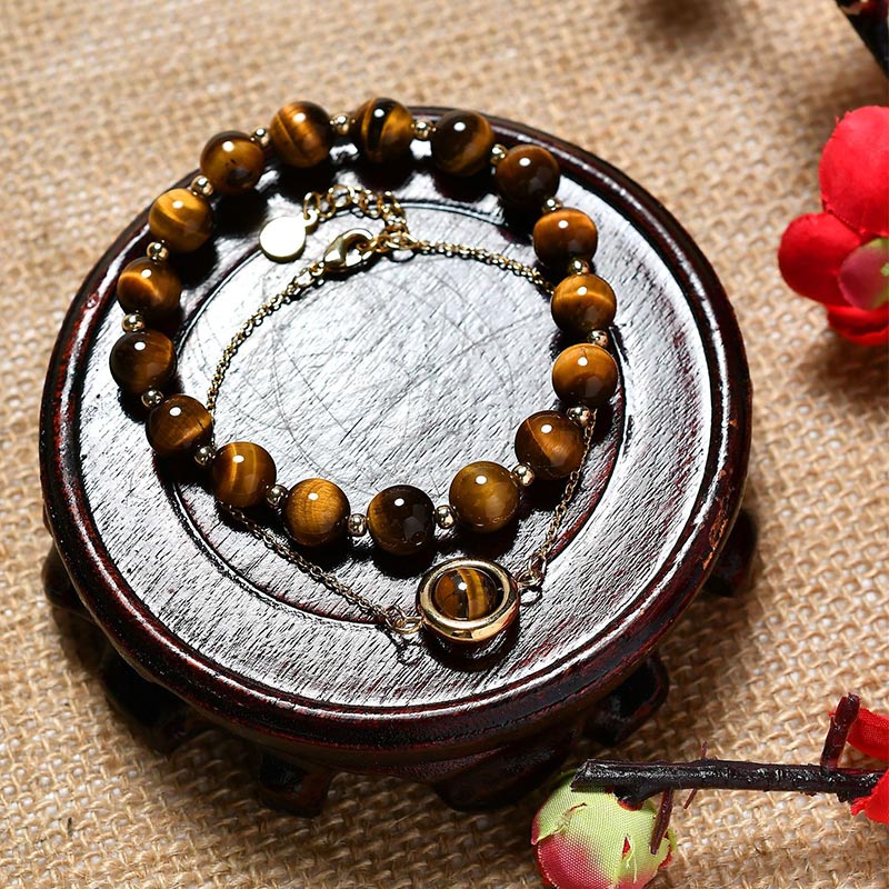 Nimara Ritual Sun Stone Strawberry Quartz Crystal Positive Bracelet