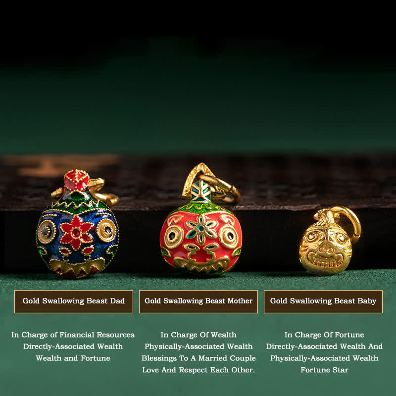 Nimara Ritual Gold Swallowing Beast Family Luck Reincarnation Knot Colorful String Bracelet