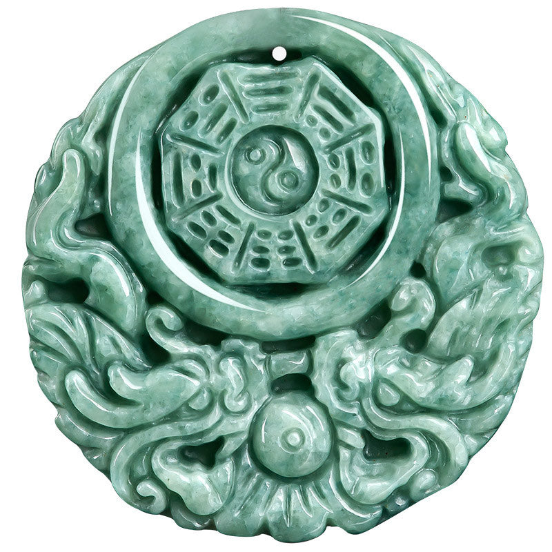 Nimara Ritual Dragon Jade Yin Yang Balance Necklace String Pendant