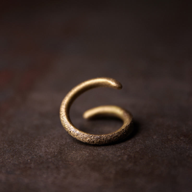 Nimara Ritual Simple Design Copper Luck Adjustable Ring