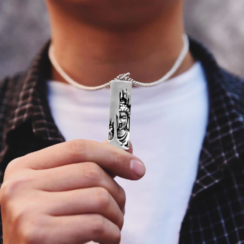 Nimara Ritual Tathagata Buddha Strength Protection Amulet Lucky Vintage Style Pendant Necklace