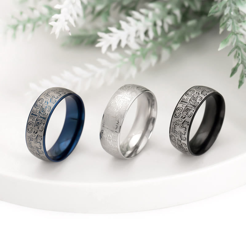 Nimara Ritual Lucky Mythological Creature Taotie Wealth Titanium Steel Ring