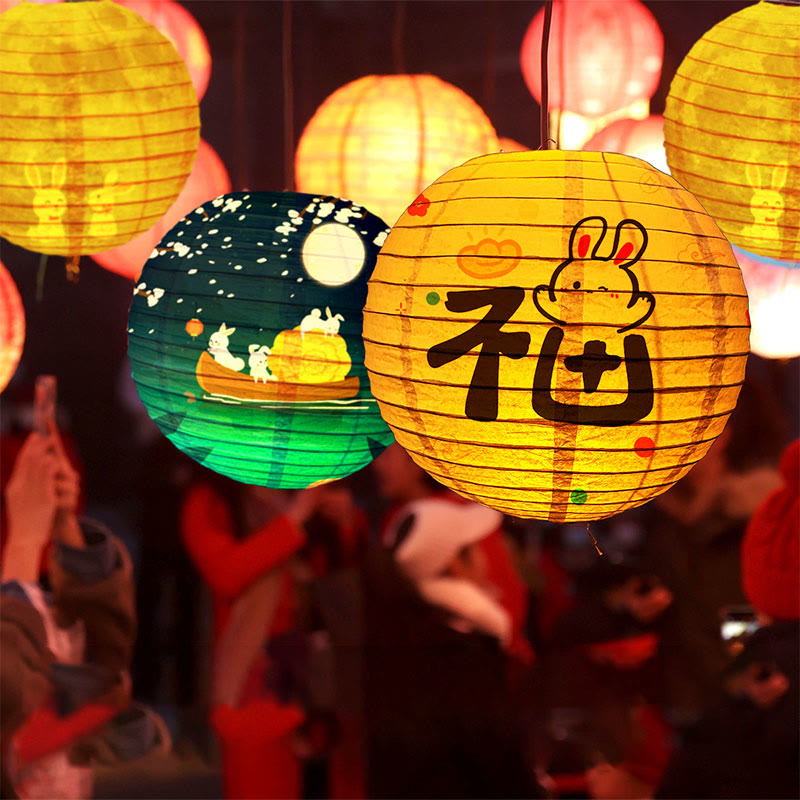 Nimara Ritual DIY Rabbit Paper Lantern Lamp Mid-Autumn Festival Lantern Decoration