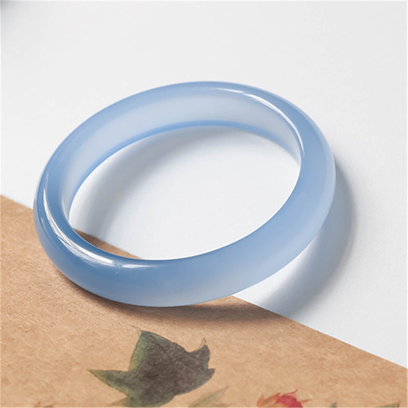 Nimara Ritual Blue Chalcedony Emotional Balance Bracelet Bangle