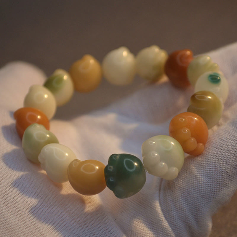 Nimara Ritual Multilayered Bodhi Seed Cute Cat Paw Calm Harmony Bracelet
