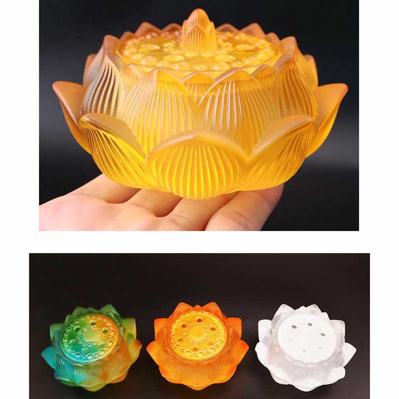 Nimara Ritual Lotus Liuli Crystal Healing Meditation Incense Burner