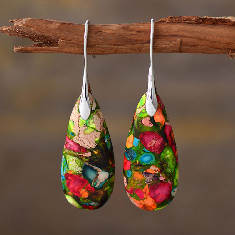 Nimara Ritual Emperor Stone Crystal Happiness Earrings