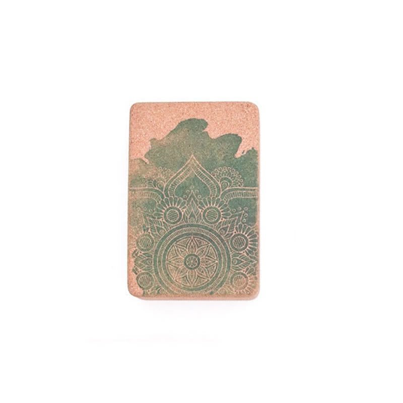 Nimara Ritual Tibetan Mandala Mindful Yoga Cork Block