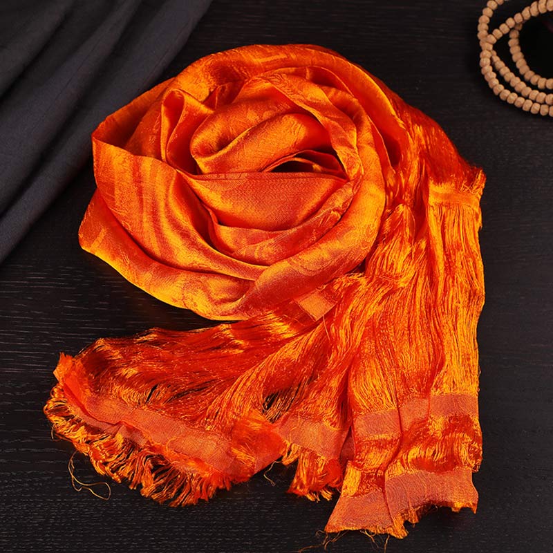 Nimara Ritual Tibetan Blessing Auspicious 5 Colors Jacquard Khata Decoration
