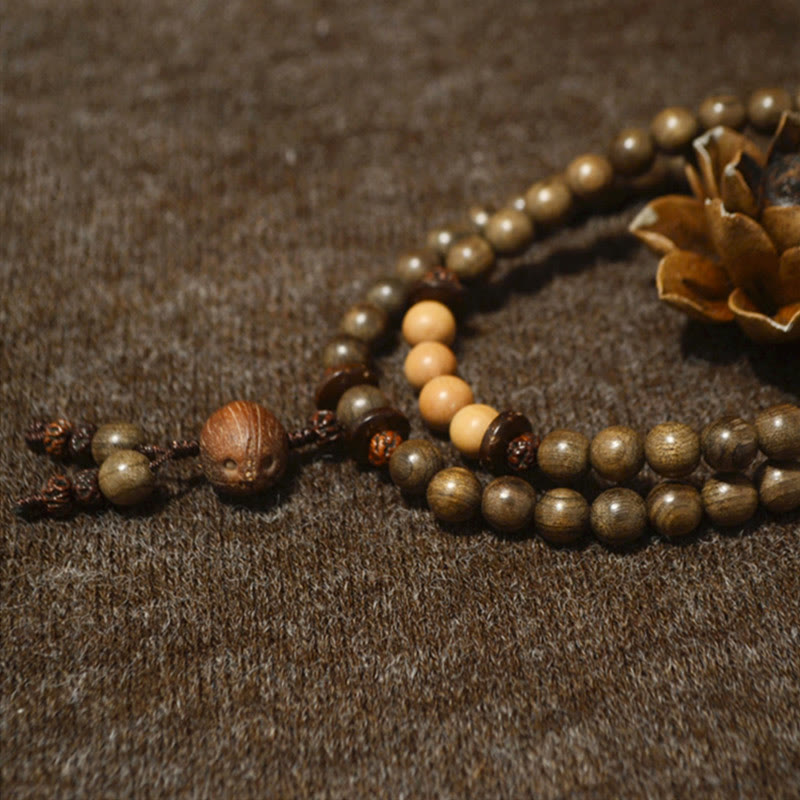 Nimara Ritual Tibetan Sandalwood Protection Charm Mala Bracelet