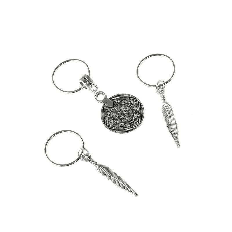 Nimara Ritual Antique Leaf Coins Beads Barrette Hair Pins Decoration
