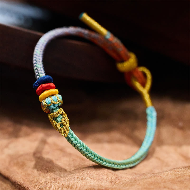 Nimara Ritual Colorful Rope Eight Thread Peace Knot Luck Handmade Bracelet