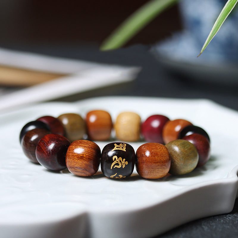Nimara Ritual Tibet Various Wood Om Mani Padme Hum Purity Bracelet