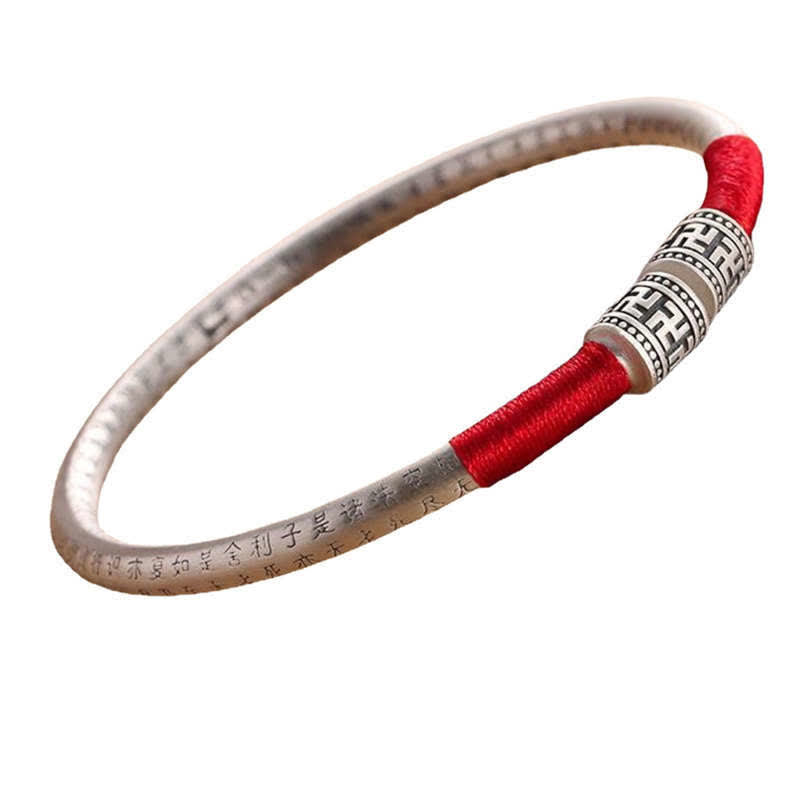 Nimara Ritual Tibet Om Mani Padme Hum Luck Red String Bracelet Bangle
