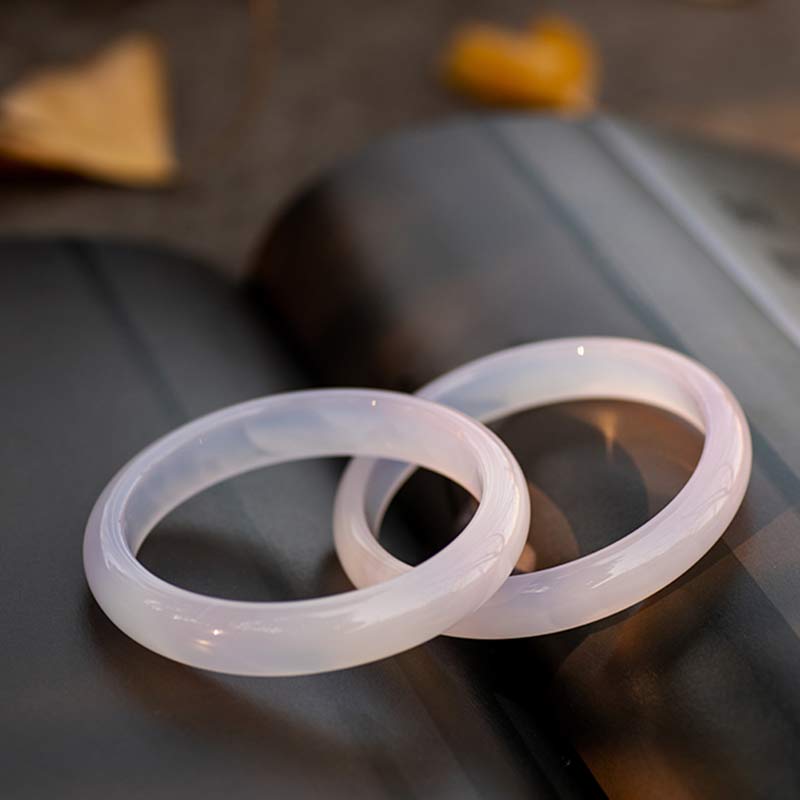 Nimara Ritual Natural Chalcedony Harmony Positive Bracelet Bangle