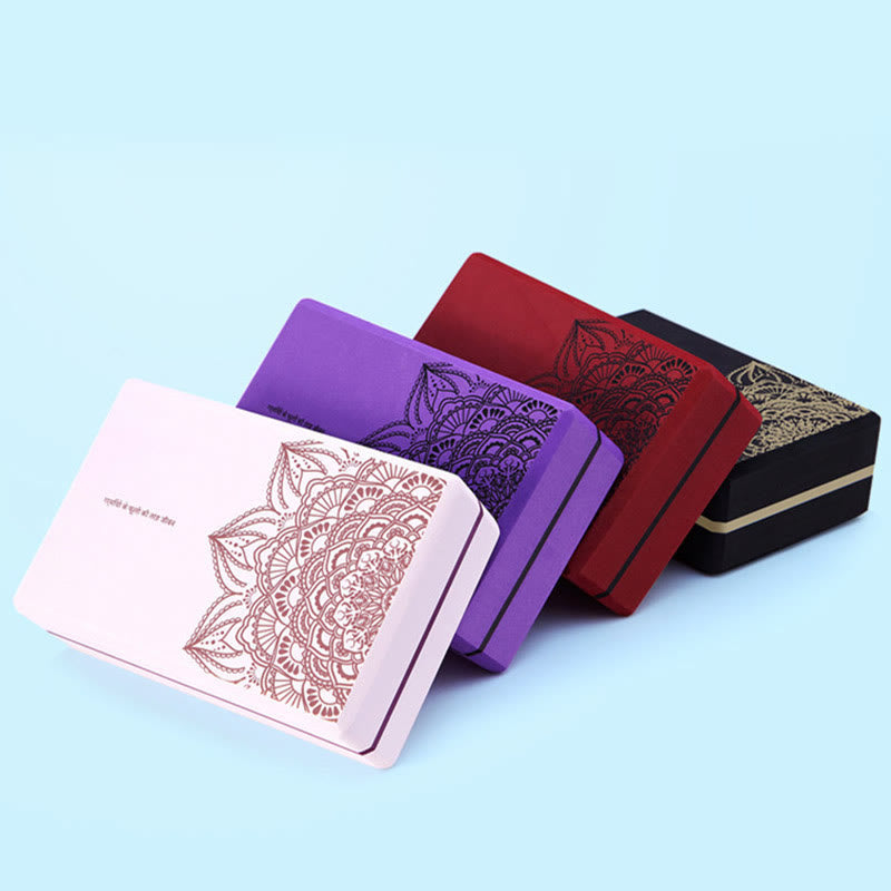 Nimara Ritual Tibetan Mandala Mindful Soft Non-Slip Foam Yoga Block