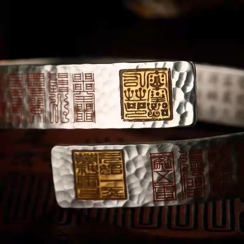 Nimara Ritual Letters Copper Balance Healing Cuff Bracelet Bangle