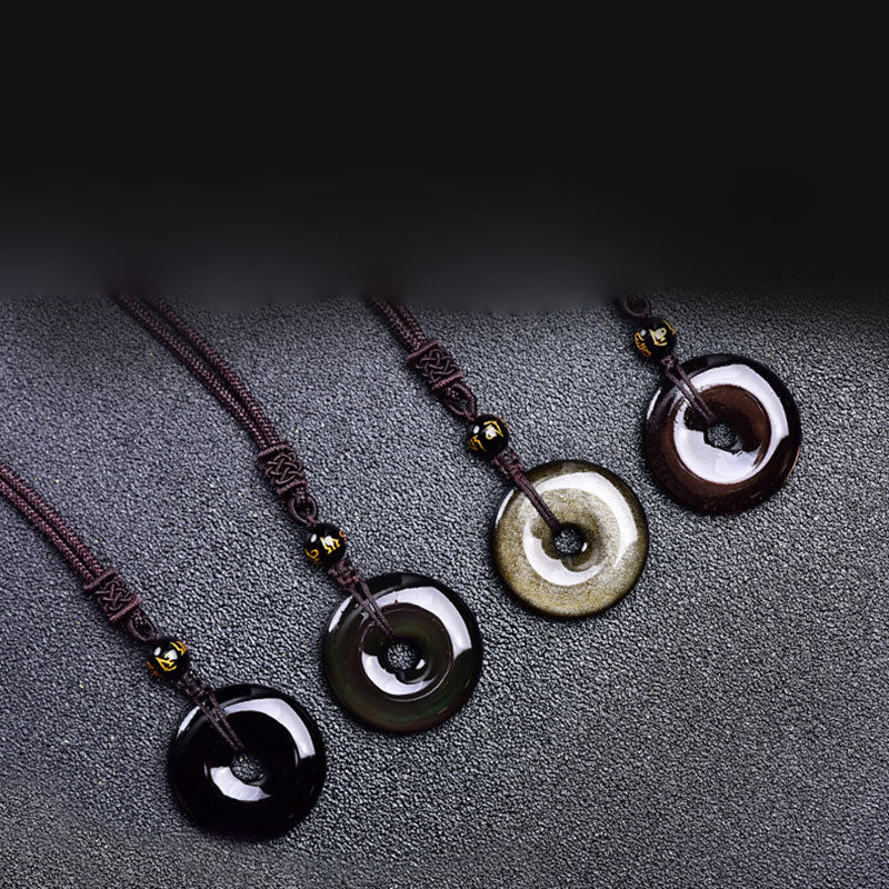 Nimara Ritual Tibetan Obsidian Protection Necklace