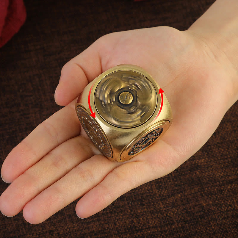 Nimara Ritual Four Beasts Feng Shui Yin Yang Bagua Copper Coin Harmony Rotatable Decoration