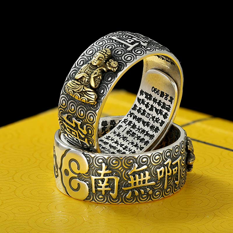 Nimara Ritual Chinese Zodiac Natal Buddha Wealth Luck Adjustable Ring