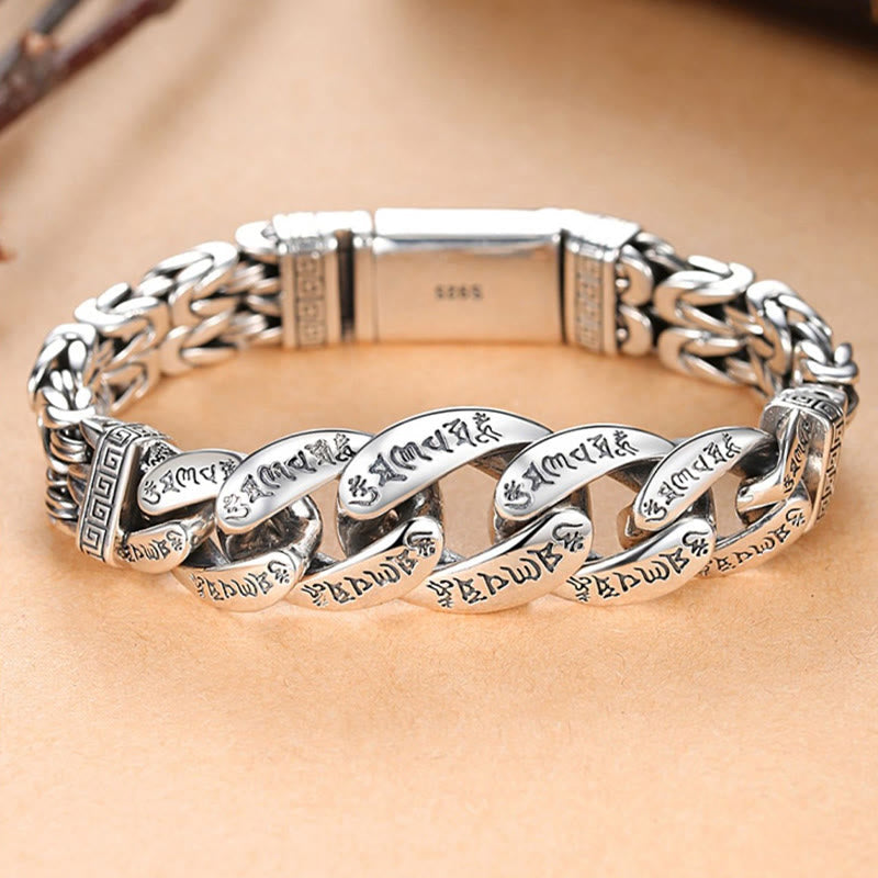 Nimara Ritual Om Mani Padme Hum Engraved Peace Purity Bracelet