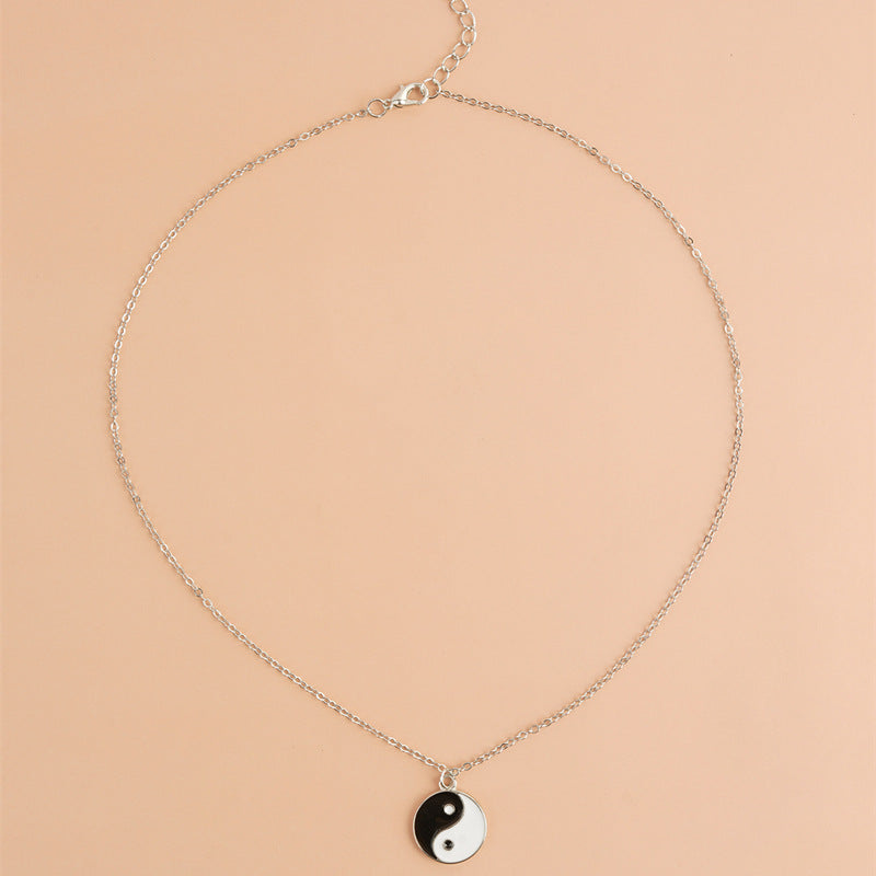 Nimara Ritual 2Pcs Yin Yang Harmony Balance Necklace Pendant