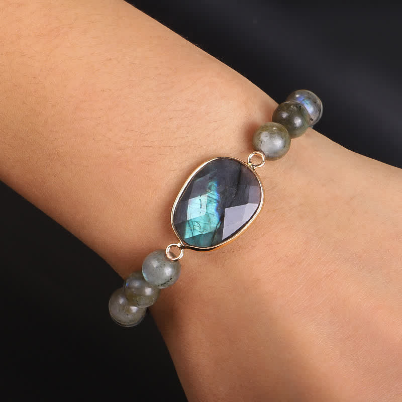Nimara Ritual Natural Labradorite Moonstone Support Healing Beaded Bracelet