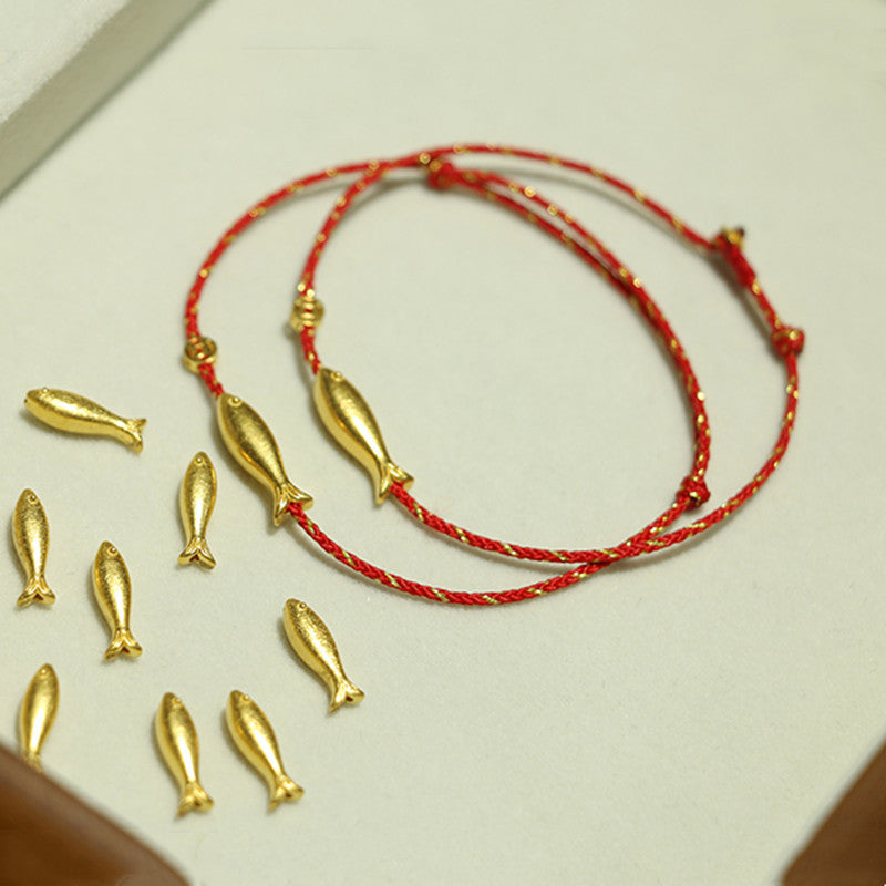 Nimara Ritual 14K Gold Plated Koi Fish Luck Wealth Braided Bracelet