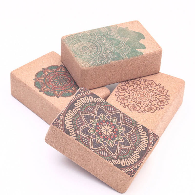 Nimara Ritual Tibetan Mandala Mindful Yoga Cork Block