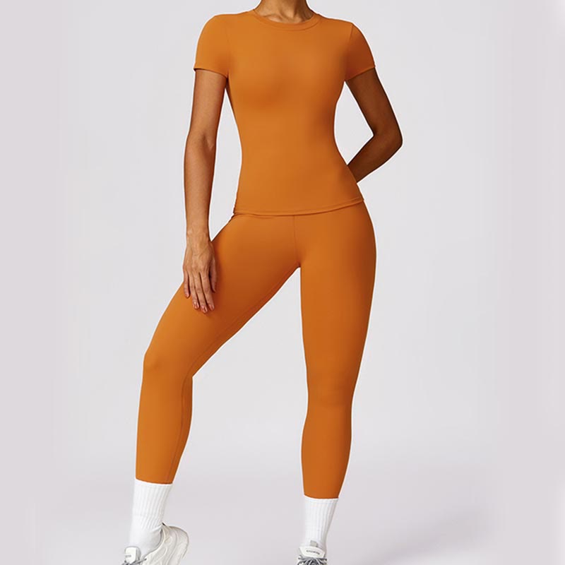 Nimara Ritual Women Short Sleeve T-Shirt Top High Waist Leggings Pants For Sports Yoga