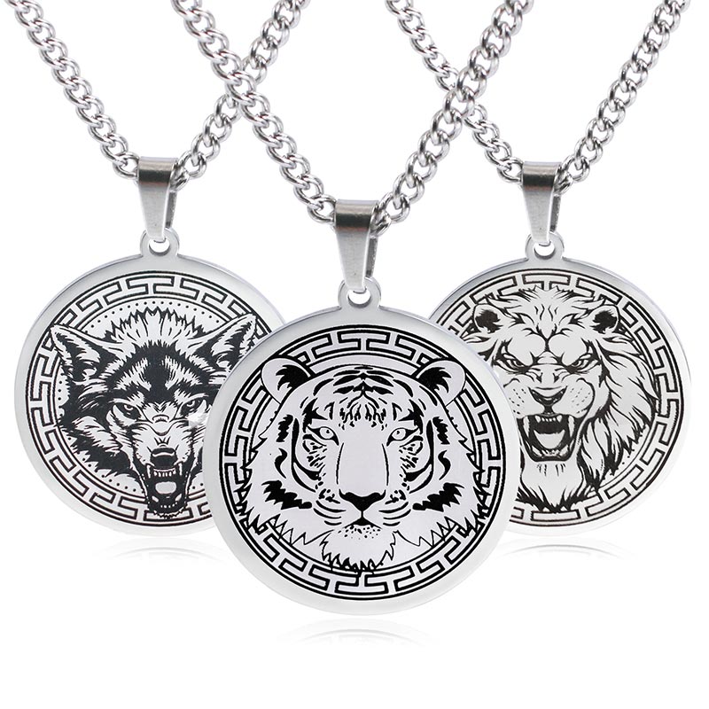Nimara Ritual Animal Titanium Steel Chain Necklace Protection Pendant