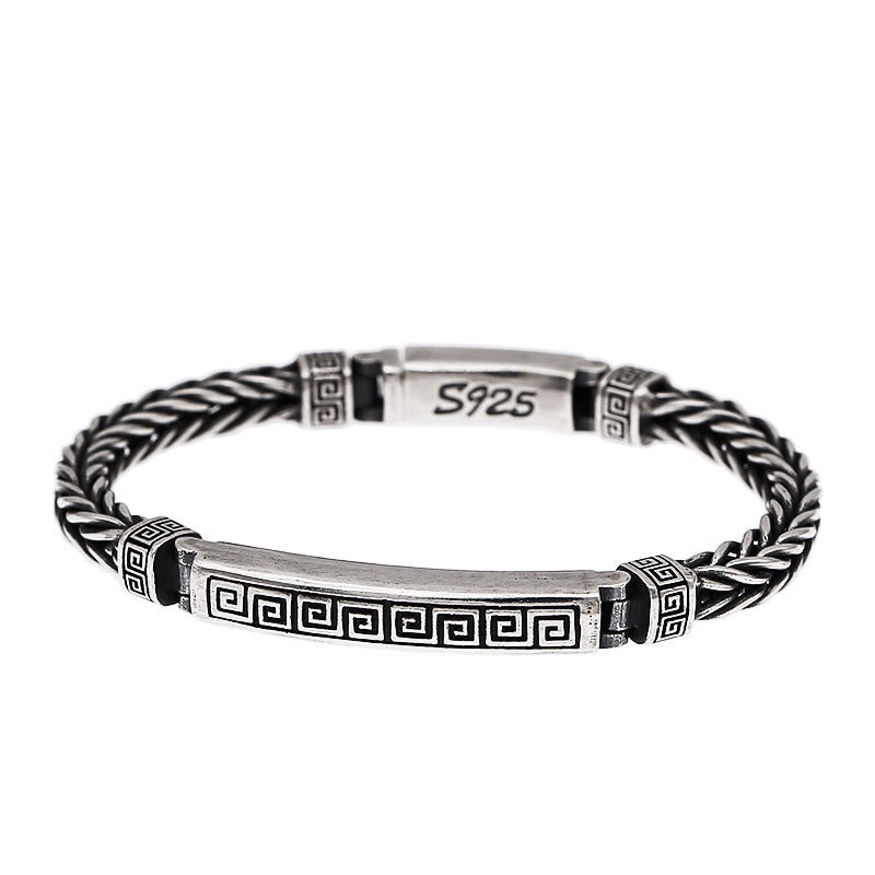 Nimara Ritual Swastika Pattern Engraved Luck Bracelet