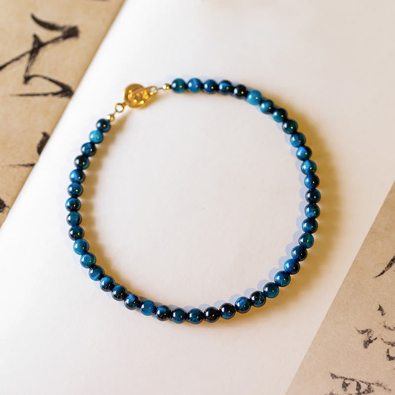 Nimara Ritual Natural Blue Tiger Eye Stone Protection Chain Bracelet