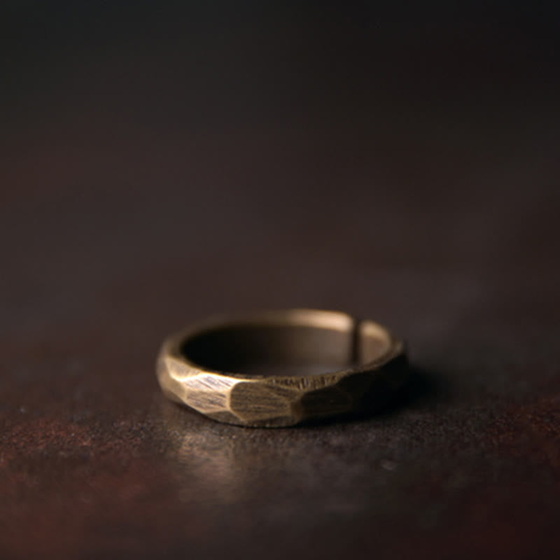 Nimara Ritual Tibetan Simple Design Copper Wealth Ring