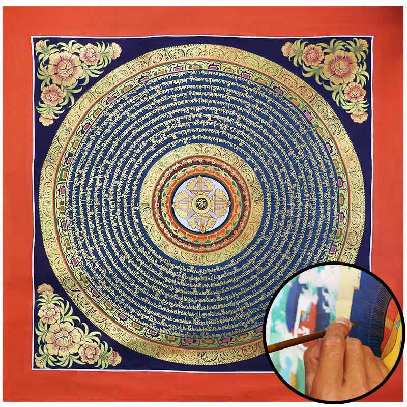 Nimara Ritual Tibetan Handmade Thangka Painting Spiritual Blessing Blind Box Random Color Pattern