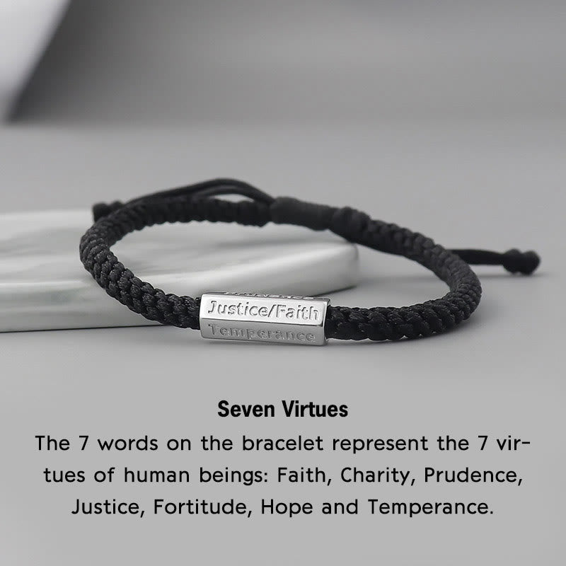Nimara Ritual Seven Deadly Sins Seven Virtues Braided String Bracelet