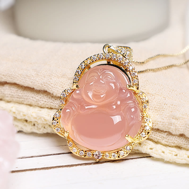 Nimara Ritual Good Luck Laughing Buddha Necklace