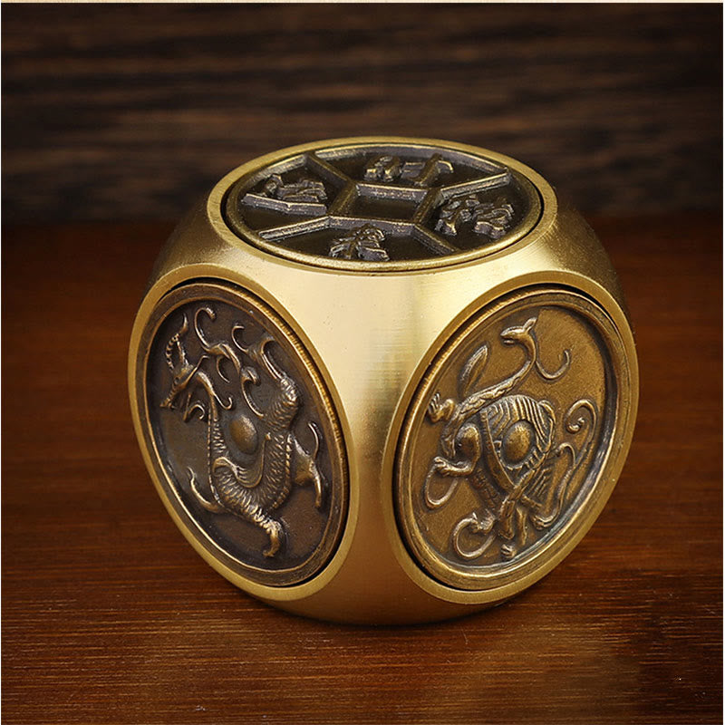 Nimara Ritual Four Beasts Feng Shui Yin Yang Bagua Copper Coin Harmony Rotatable Decoration