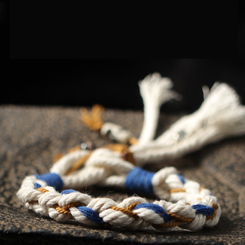 Nimara Ritual Tibet Zakiram Goddess of Wealth Thangka Handmade Luck Bracelet