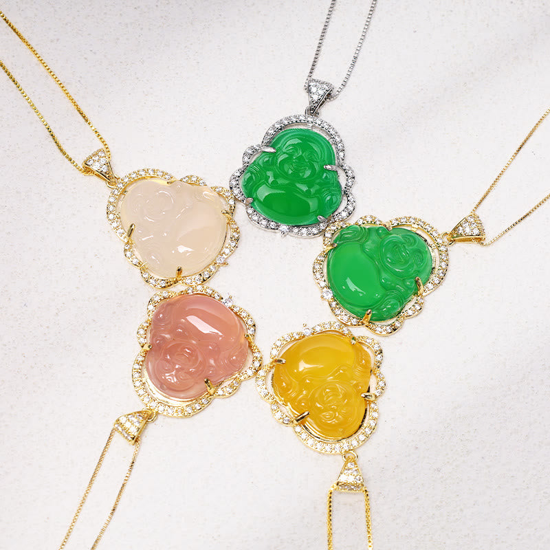 Nimara Ritual Good Luck Laughing Buddha Necklace