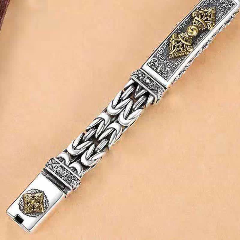 Nimara Ritual Vajra Dorje Twisted Braided Pattern Copper Balance Bracelet