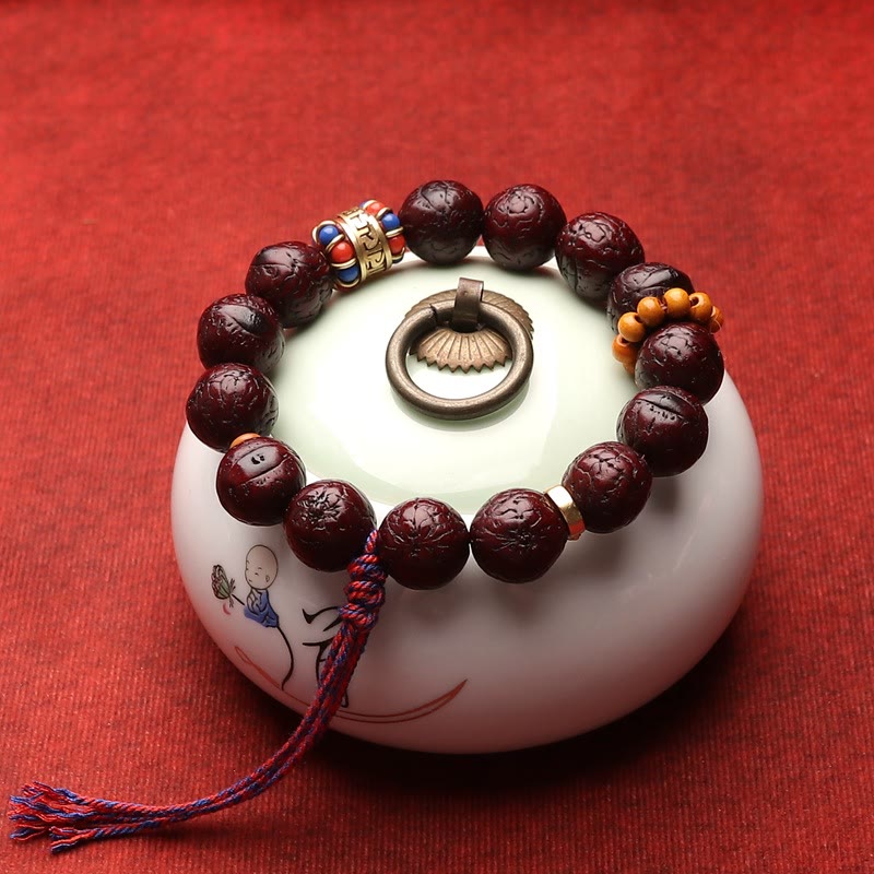 Nimara Ritual Bodhi Seed Bead Peace Calm Tassel Bracelet