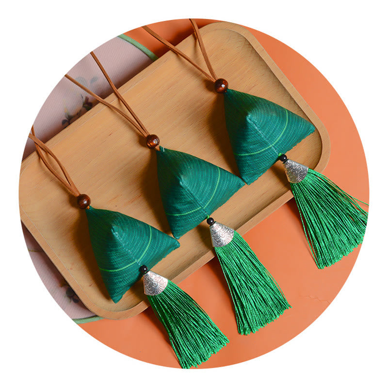 Nimara Ritual Dragon Boat Festival Zongzi Pattern Sachet Protection Tassel Hanging Decoration