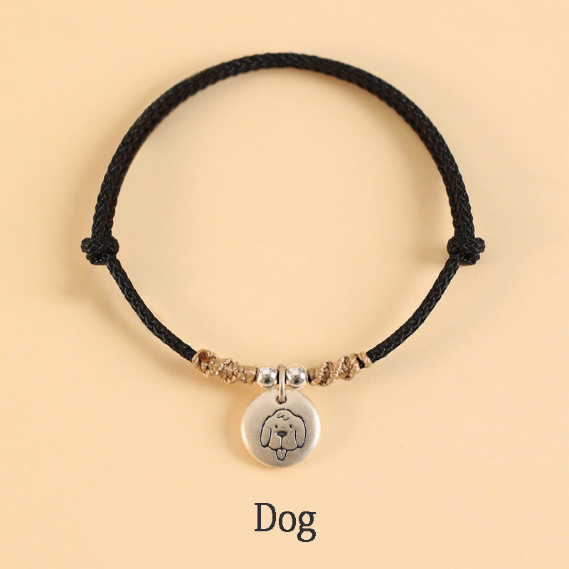Nimara Ritual Handmade 999 Sterling Silver Year of the Dragon Cute Chinese Zodiac Luck Braided Bracelet