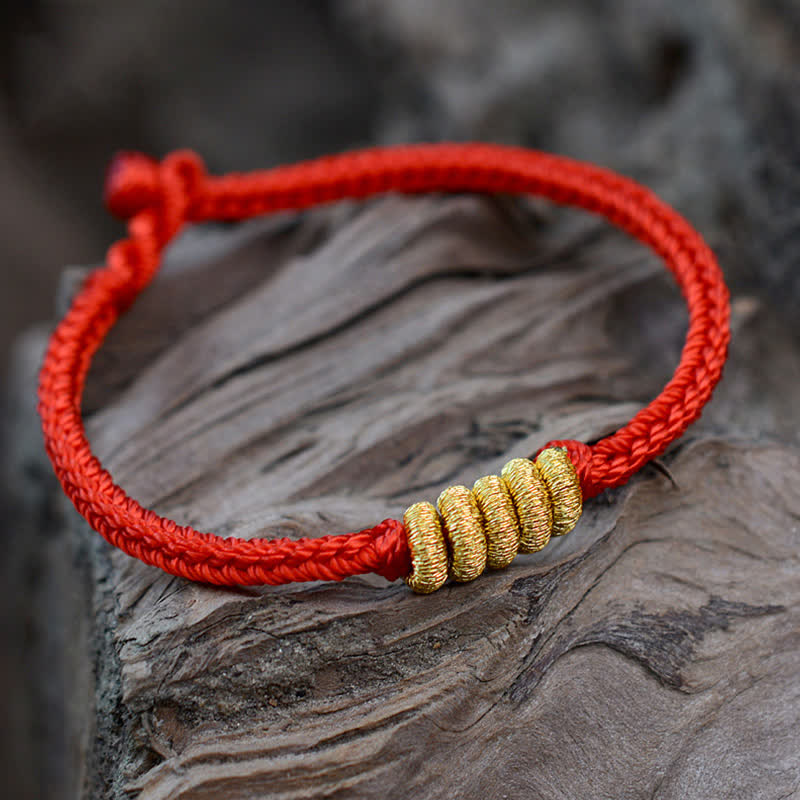 Nimara Ritual Handmade Simple Design Chinese Knotting Luck Strength Braid String Bracelet