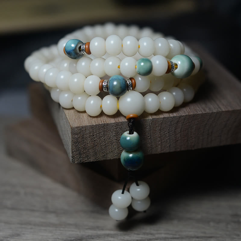 Nimara Ritual 108 Mala Beads Bodhi Seed Keep Away Evil Spirits Calm Bracelet