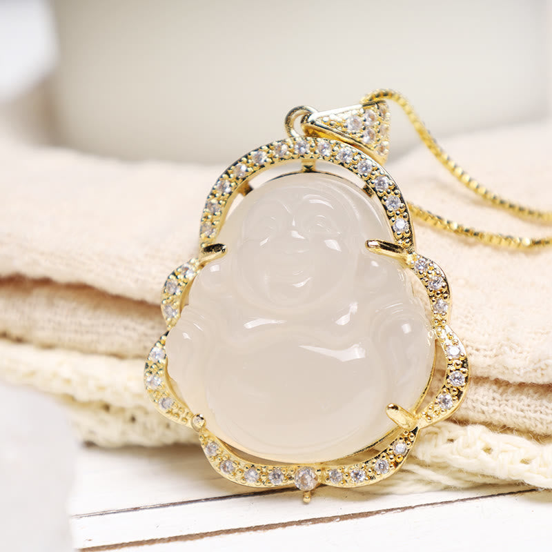 Nimara Ritual Good Luck Laughing Buddha Necklace