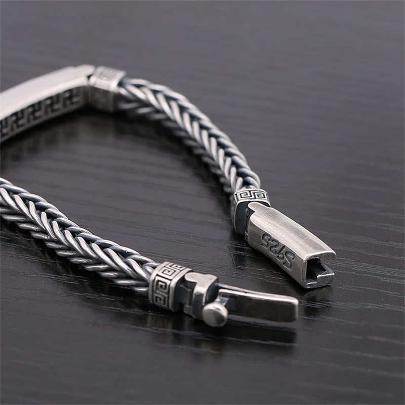 Nimara Ritual Swastika Pattern Engraved Luck Bracelet