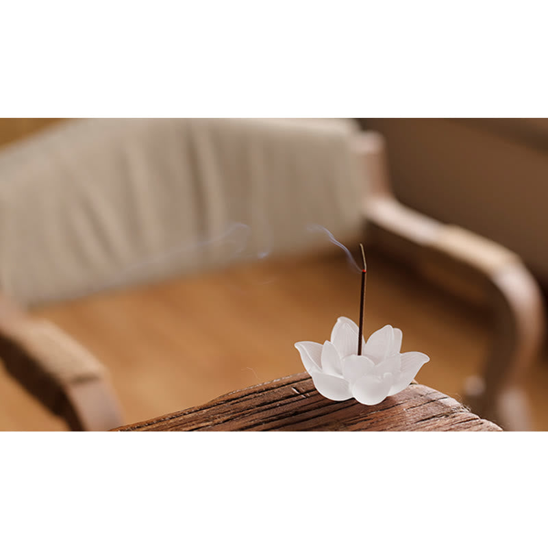 Nimara Ritual Mini Lotus Liuli Crystal Healing Meditation Stick Incense Burner